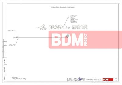 Фасадная вывеска габаритами 6,0х0,763 м.