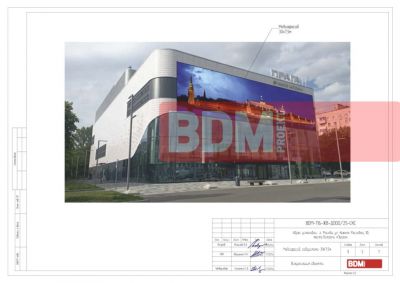 Медиафасад габаритами 30х7,5м
