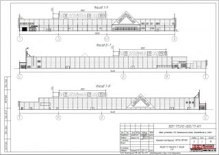 Крышная конструкция 38550х3550мм