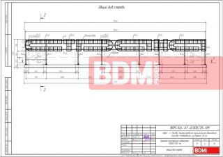 Крышная конструкция габаритами 17000х1112 мм