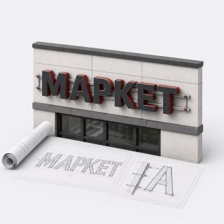 Строительный проект фасадных букв