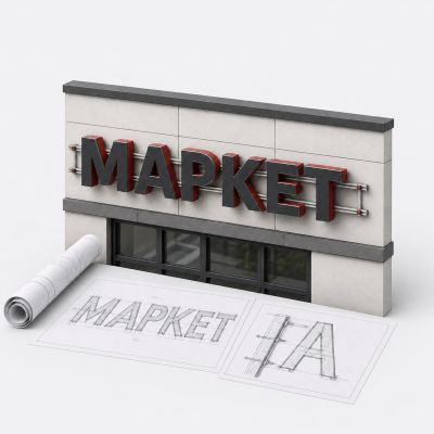 Строительный проект фасадных букв